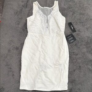 Lulu's Ivory Lace Dress